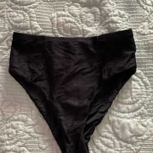 Black high waisted swim bottoms